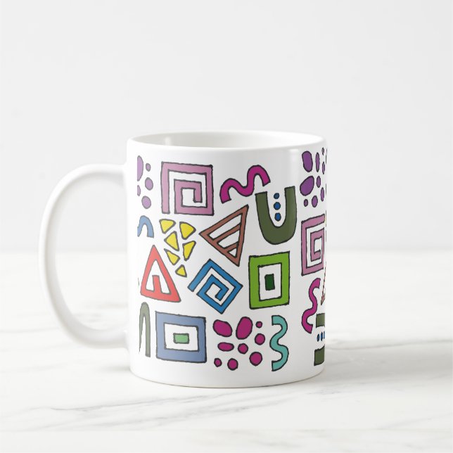 Mug Design abstrait motif géométrique moderne (Gauche)