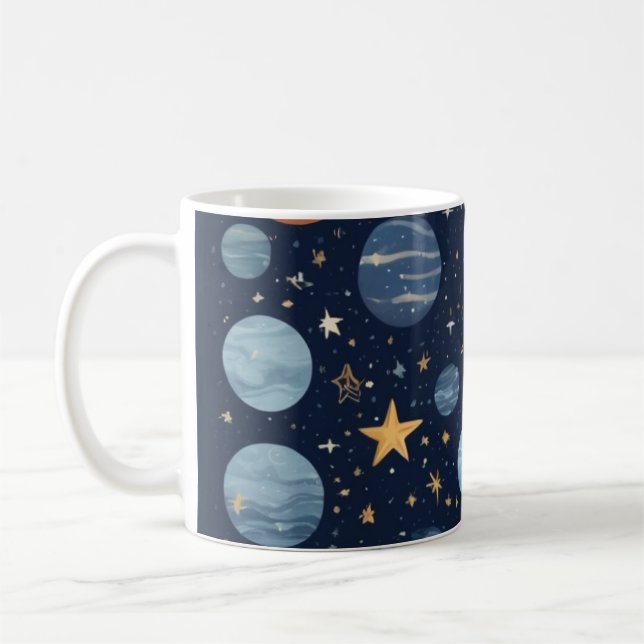 Mug Design cosmique avec éléments célestes (Gauche)