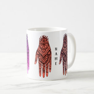 Mug Design d'art de tatouage à la main Mehndi personna