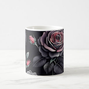 Mug Design d'art floral Rose sombre