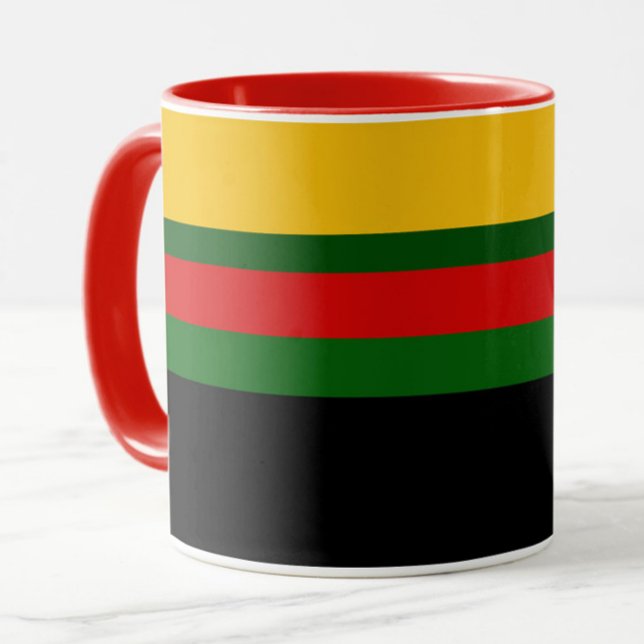 Mug Design de bloc couleur rouge rouge jaune (Créateur téléchargé)