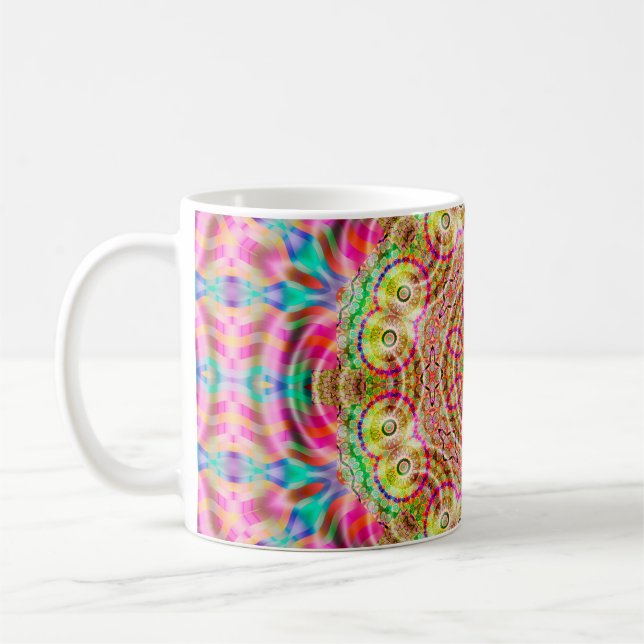 Mug Design de fleurs Mandala (Gauche)