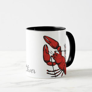Mug Design de homard rouge de style vintage