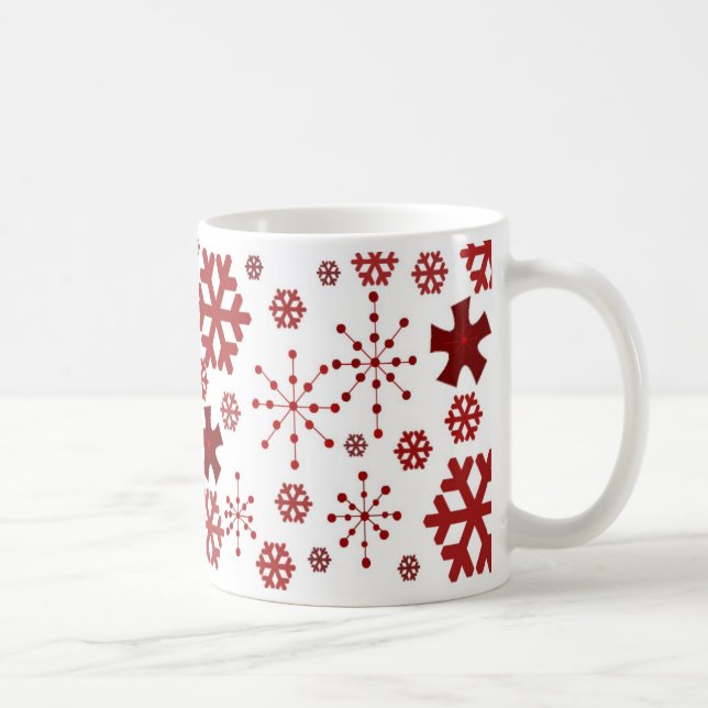 Mug Design de snowflacon Red Holiday (Droite)