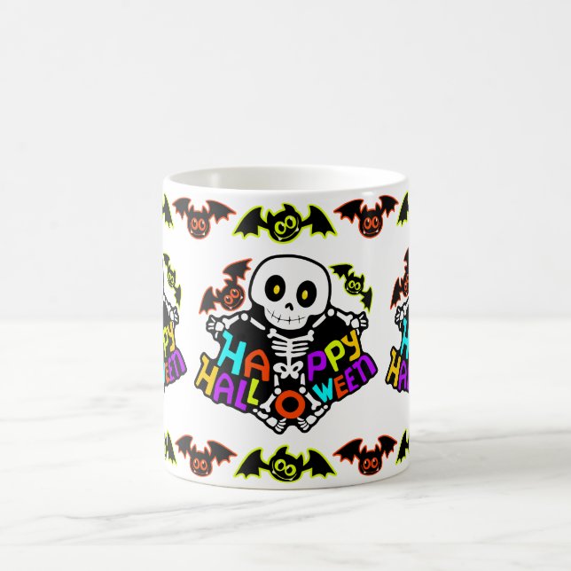 Mug Design de squelette et de chauves-souris pour l'Ha (Centre)