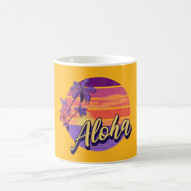 Mug Design de texte de style rétro "Aloha" (Centre)