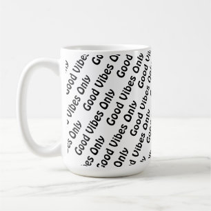 Mug Design de typographie Good Vibes uniquement positi