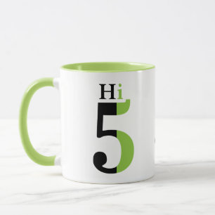 Mug Design de typographie verte High Five