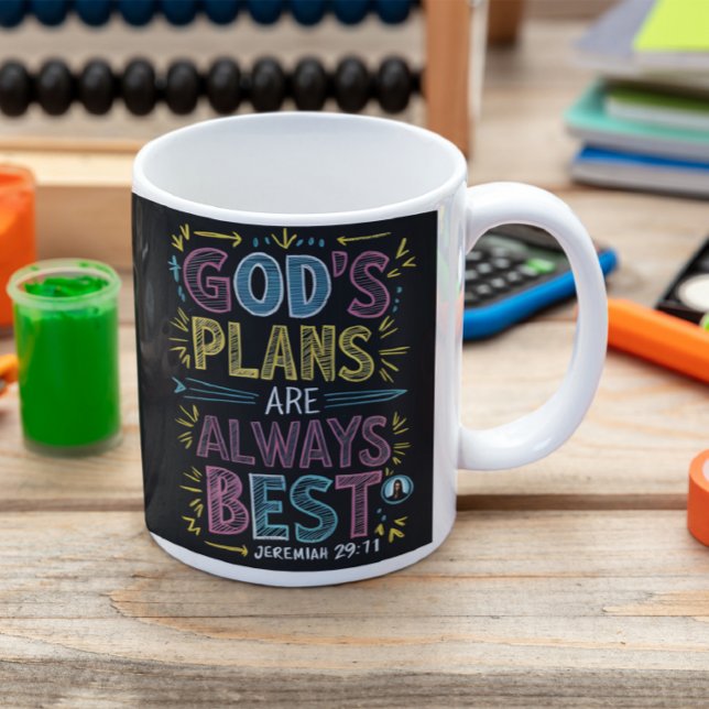 Mug Design Divin : Les Plans De Dieux Sont Toujours Me (Créateur téléchargé)