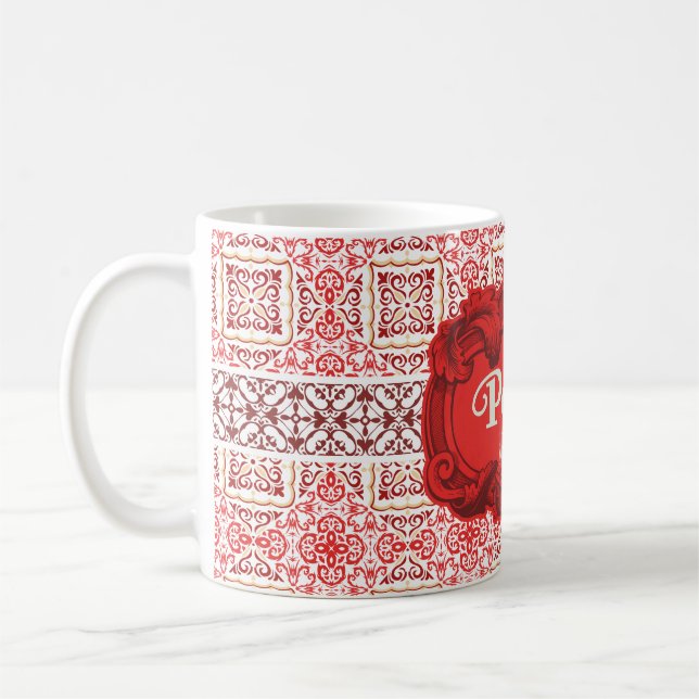 Mug design do porto com azulejos vermelhos (Gauche)