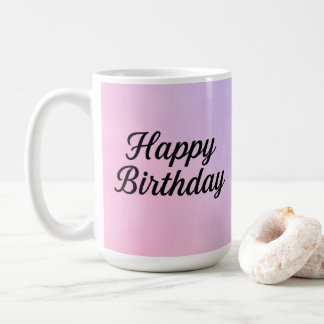 Mug Design élégant de calligraphie d'anniversaire