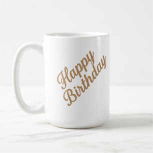 Mug Design élégant de calligraphie d'anniversaire