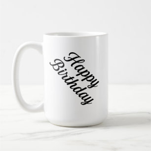 Mug Design élégant de calligraphie d'anniversaire
