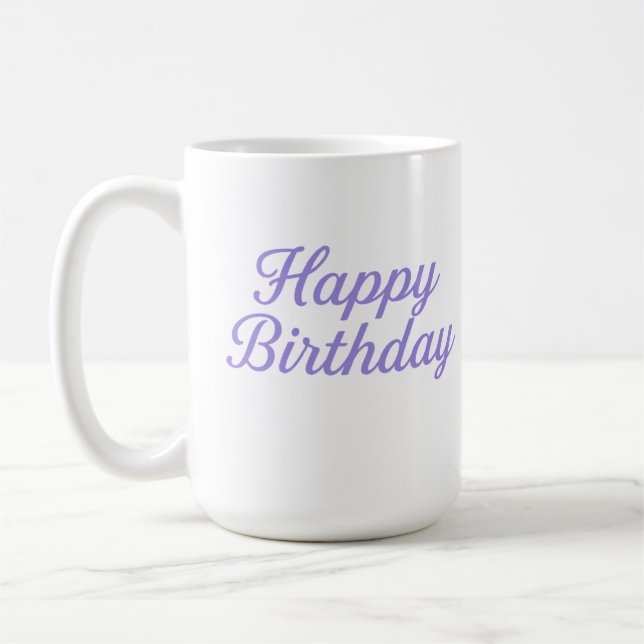 Mug Design élégant de calligraphie d'anniversaire (Gauche)