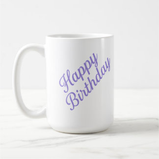 Mug Design élégant de calligraphie d'anniversaire