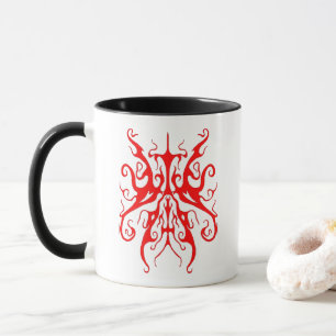 Mug Design élégant de tatouage tribal - rouge