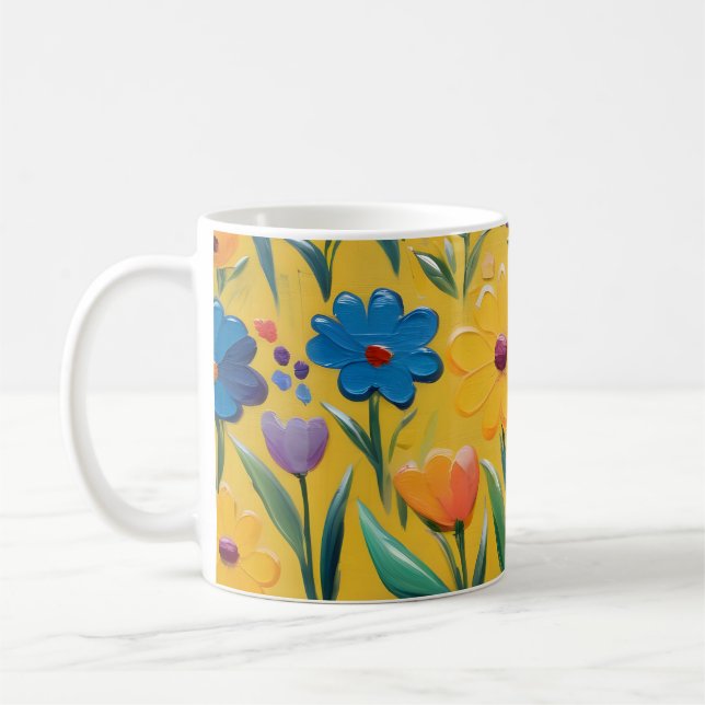 Mug Design floral de printemps (Gauche)