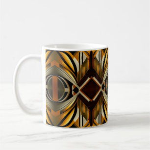 Mug Design géométrique Gras Gold et Black Geo