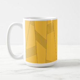 Mug Design graphique abstrait simple, jaune et moderne