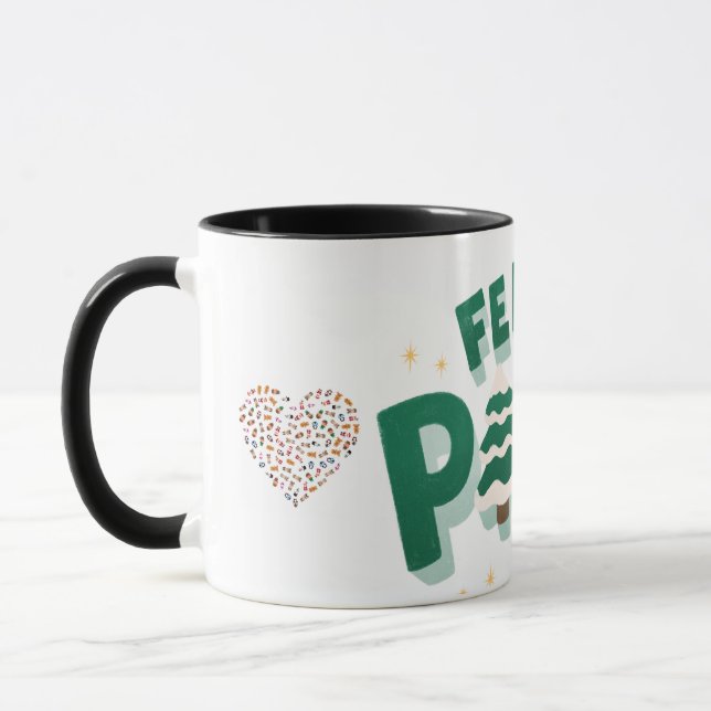 Mug "Design graphique adorable de pin : frais, naturel (Gauche)