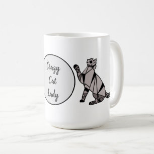 Mug Design moderne Black Graphisme Chat et Script