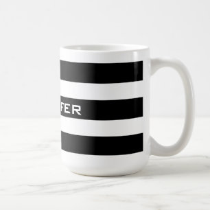 Mug Design moderne Grandes Motifs noir et blanc 2