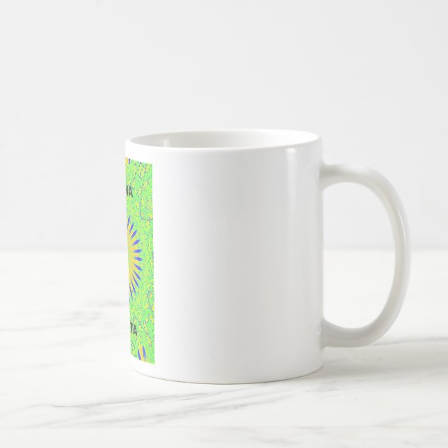 Mug Design Motif africain en vert et en or (Droite)