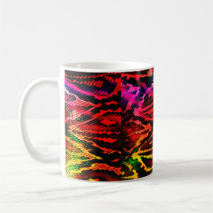 Mug Design motif coloré vif avec un abstrait