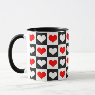 Mug Design Motif de coeur d'amour géométrique