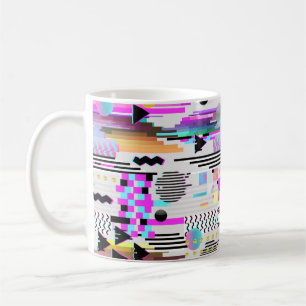 Mug Design Motif sans soudure. Cyberpunk numérique 