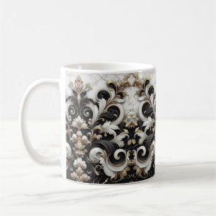 Mug Design Noir Et Marbre blanc
