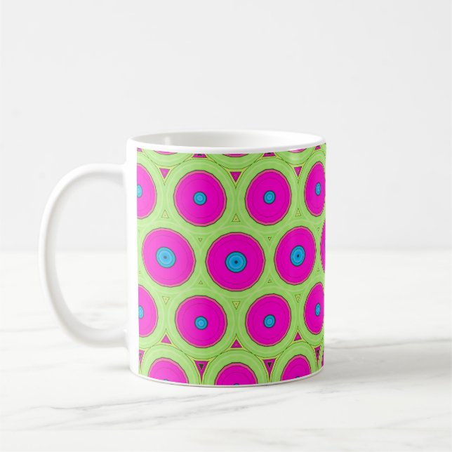 Mug Design rose 70's Retro (Gauche)