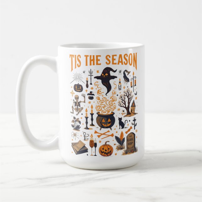 Mug Design Vintage Halloween éffrayant - Fantôme, Citr (Gauche)