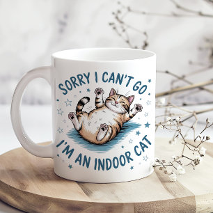 Mug "Désolé, je ne peux pas y aller, je suis un chat d