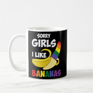 Mug Désolé les filles J'aime les bananes LGBT Gay prid