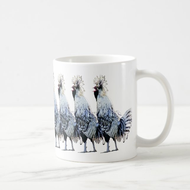 Mug Désordre obsédant de poulet : Crêté polonais (Droite)