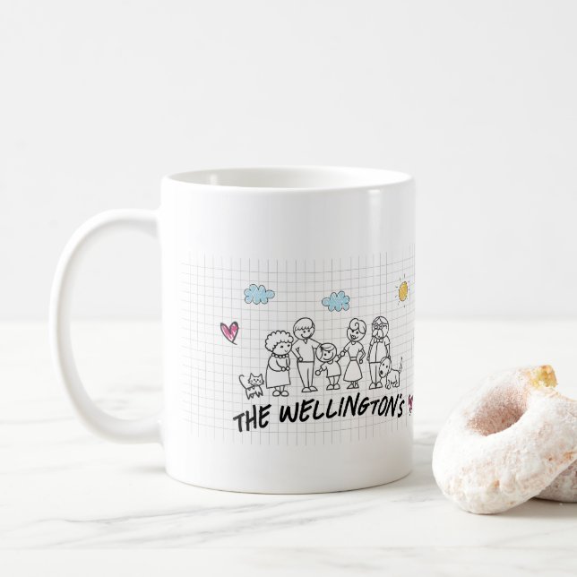 Mug Dessin à la main pour les enfants (Avec donut)