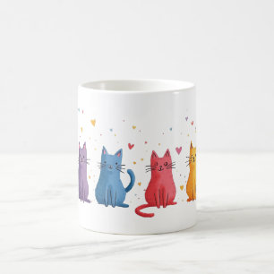 Mug Dessin animé de chats colorés