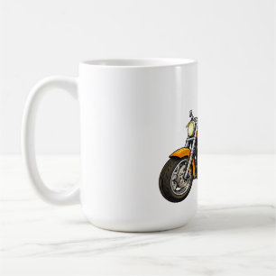 Mug Dessin animé de motard avec art de pilote de moto 