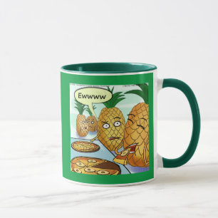 Mug Dessin animé drôle LTCartoons Pizza Ananas Comic 
