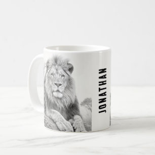 Mug Dessin au crayon Lion africain