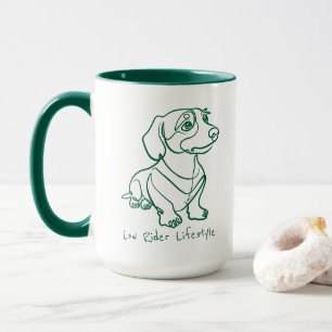 Mug Dessin au trait de teckel - Style de vie Low Rider