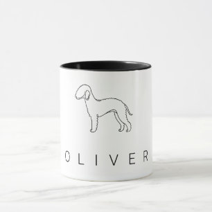 Mug Dessin au trait minimaliste de Bedlington Terrier 