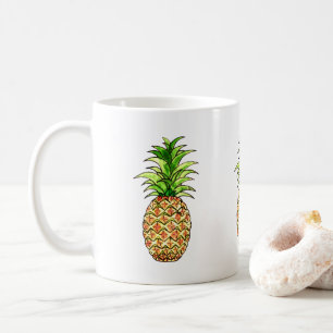 Mug dessin d'ananas aquarelle