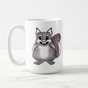 Mug Dessin de bande dessinée d'écureuil heureux