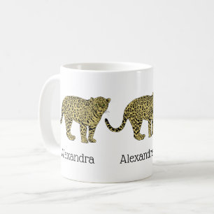 Mug Dessin de chat tacheté vintage léopard guépard