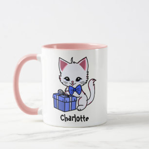 Mug Dessin de chaton mignon avec cadeau