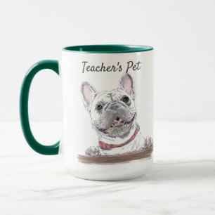 Mug Dessin de Chien Heureux de Chien Français Personna
