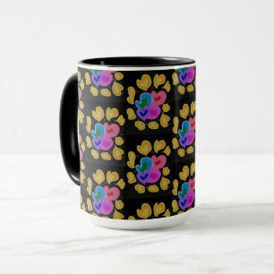 Mug Dessin de coeurs colorés