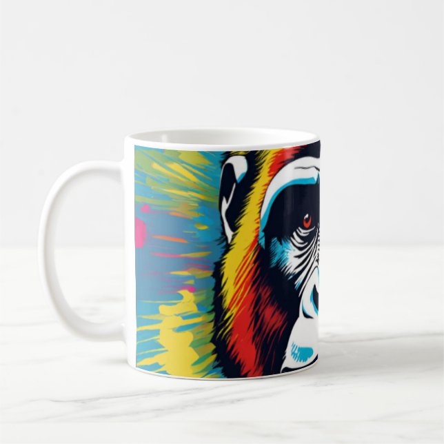 Mug Dessin de dessin de peinture Gorilla Pop (Gauche)